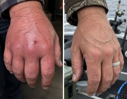 My husband came home after a 3-day fishing trip…